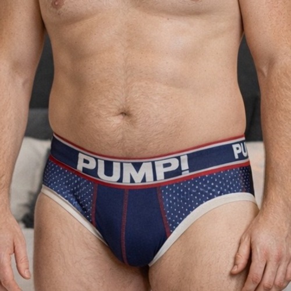 PUMP! Mesh Briefs Blue/Red Size XXL (34-36) NWT